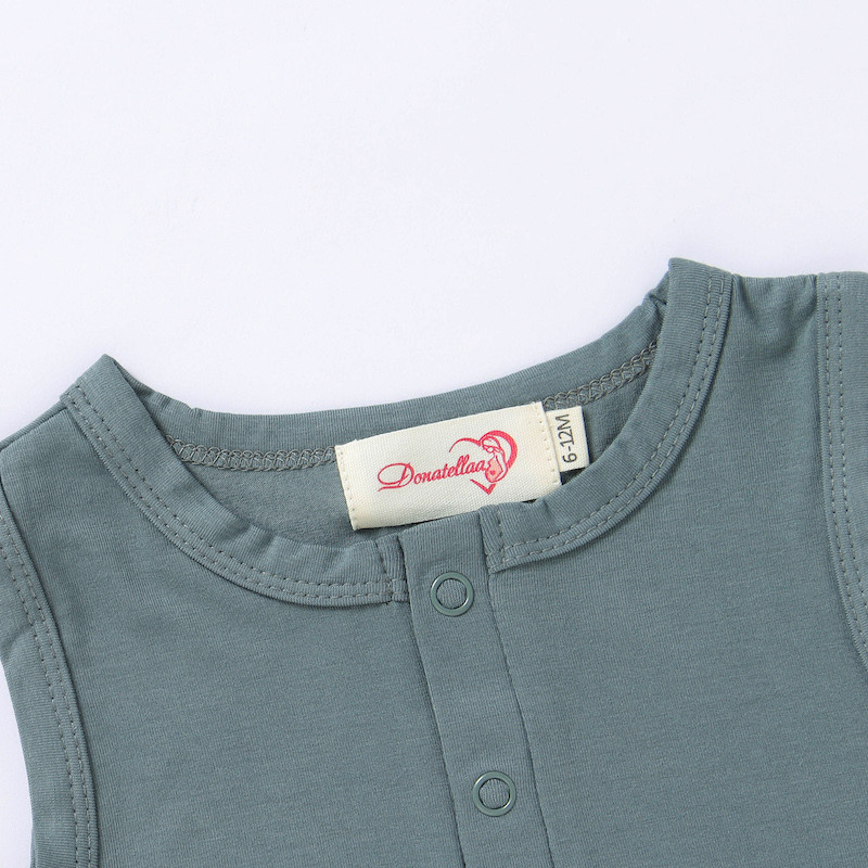 Bamboo 0-24M Baby Bodysuit Summer Sleeveless Infant Toddler Rompers Baby Clothes Soft and Natural